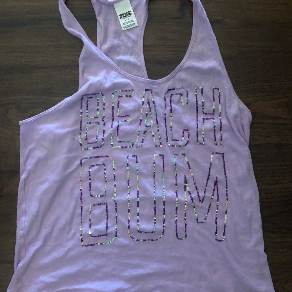 PINK Brand Purple Tank Top with Sparkles